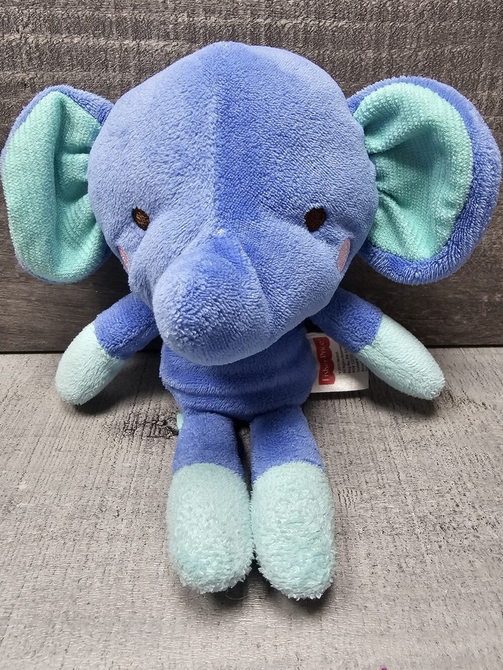 Fisher Price My Little Snugamonkey Small Plush Blue Elephant Lovey Lovie Stuffy